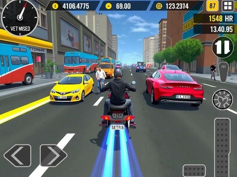 Thunder Rush Chennai gameplay screenshot showing racing through Chennai streets